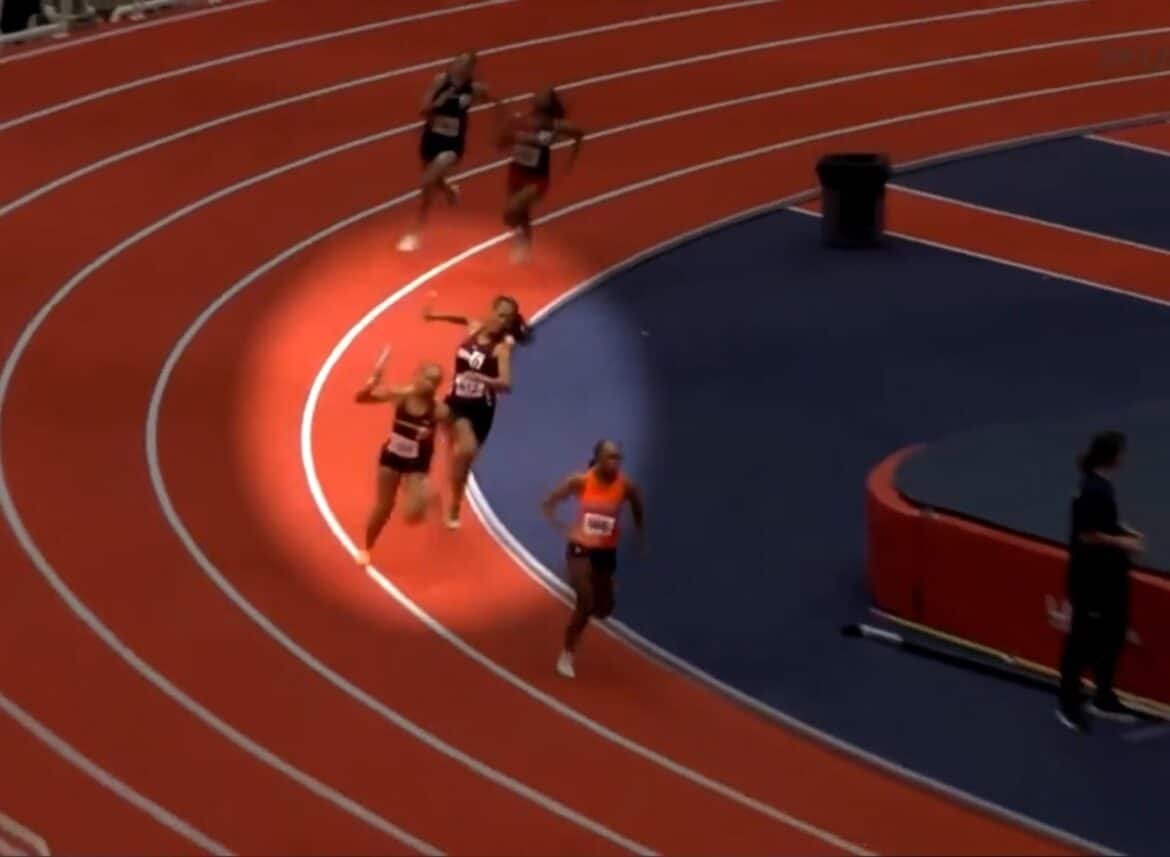 High school runner that hit the opponent in the head with baton assault and battery charge

