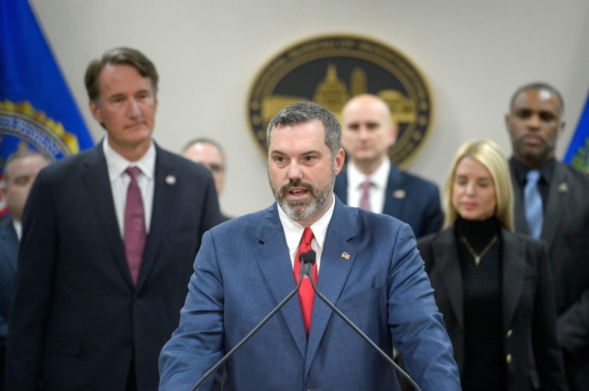Photo: Erik Siebert, interim lawyer of the United States for the East district of Virginia, speaks during a press conference, March 27, 2025, in Manassas, Va.